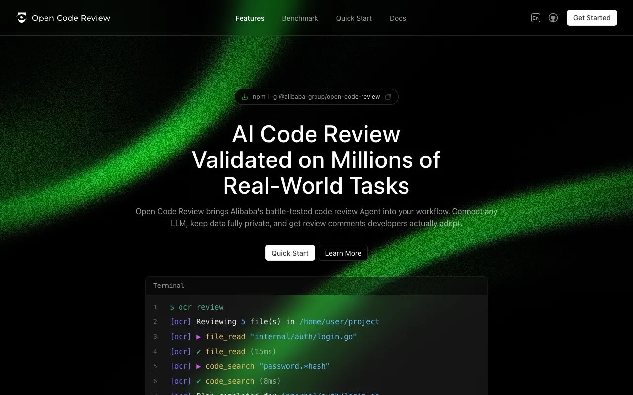 Screenshot of Open Code Review