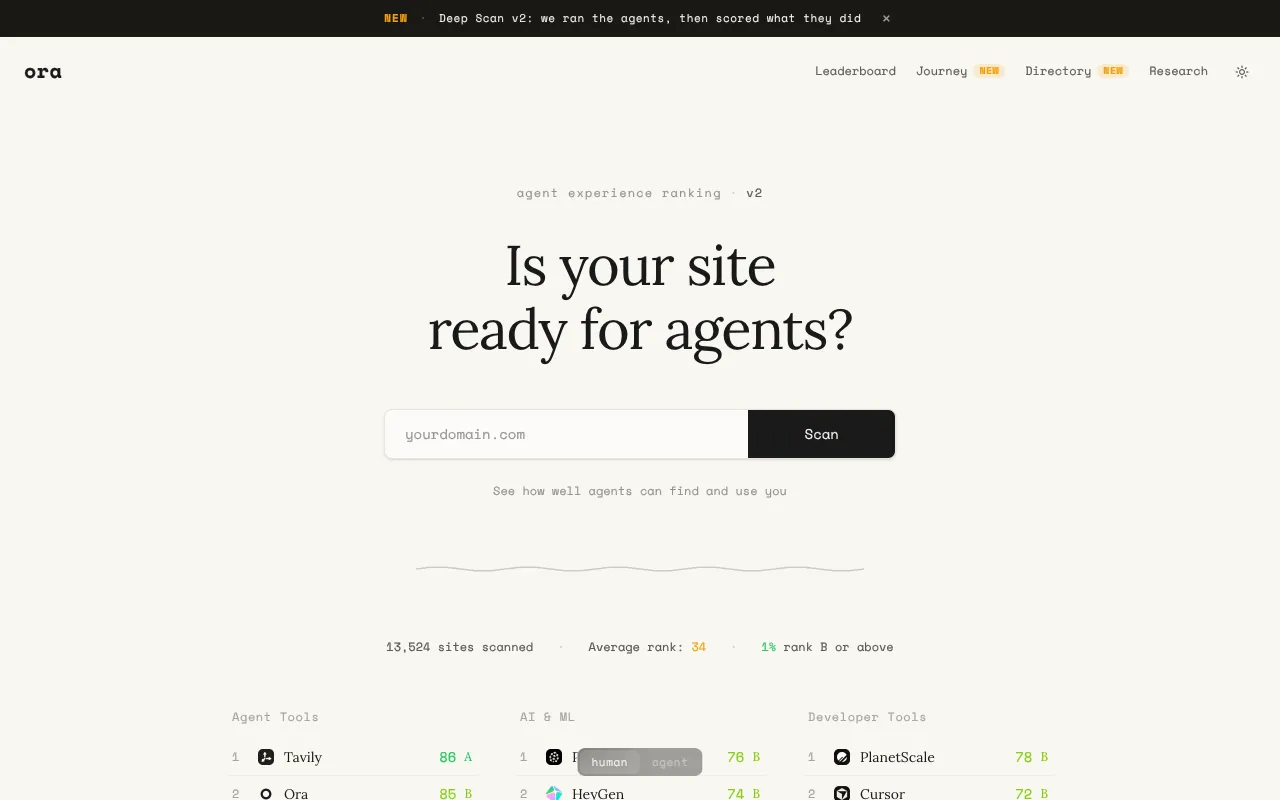 Screenshot of Ora
