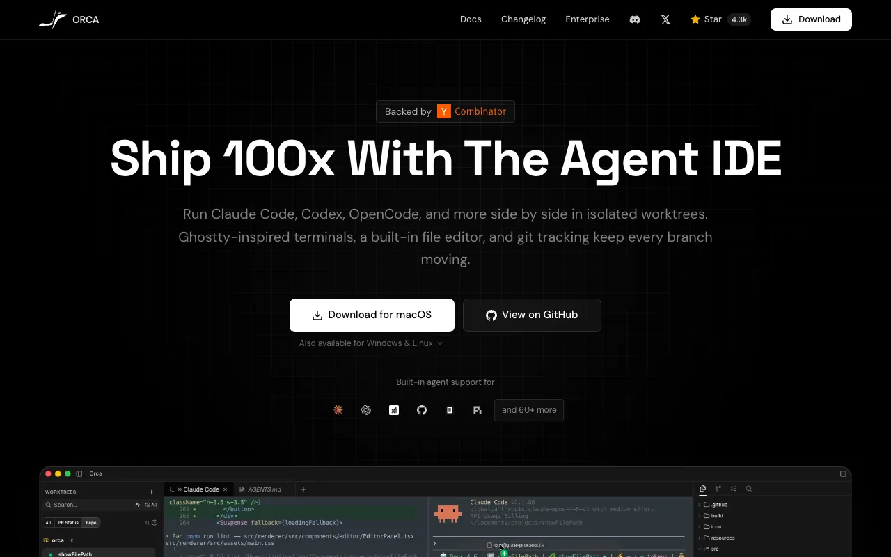 Screenshot of Orca