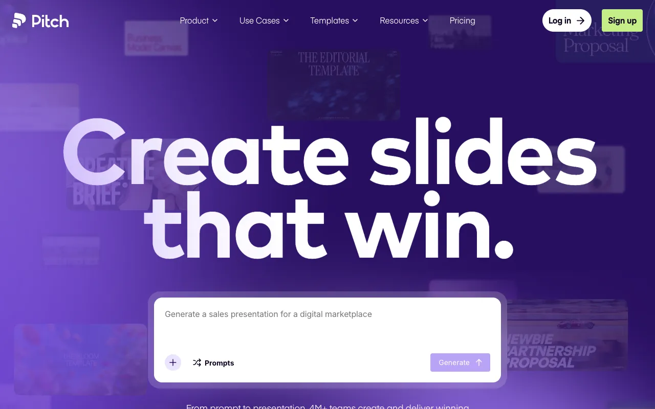 Screenshot of Pitch