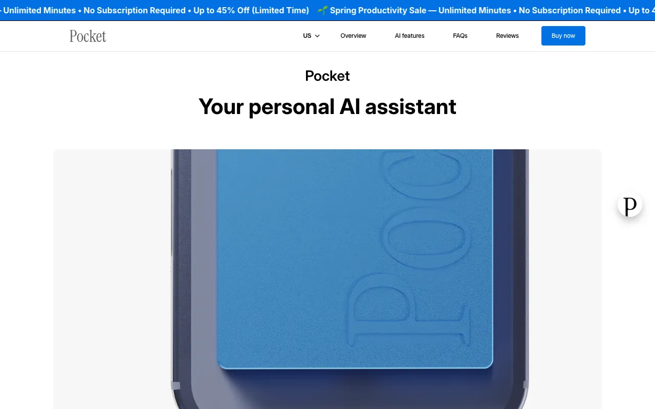Screenshot of Pocket