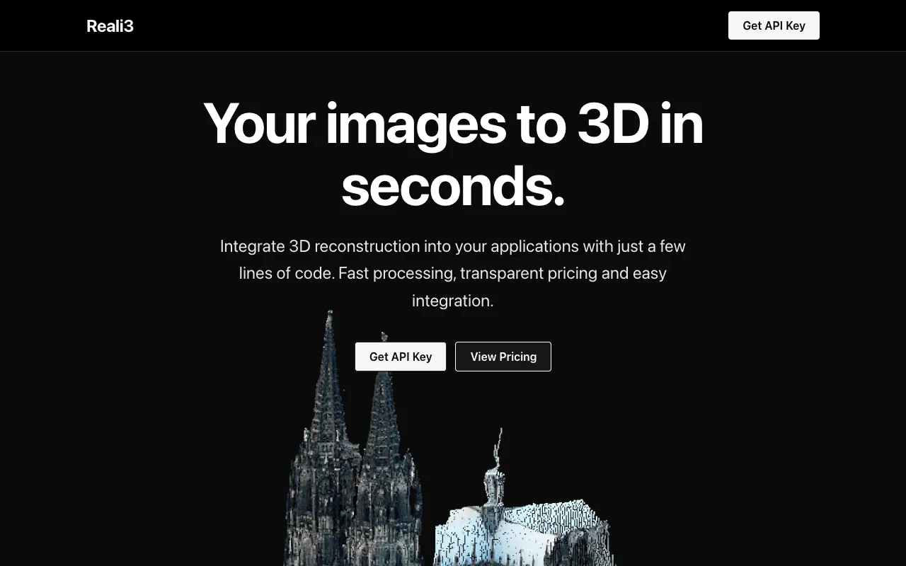 Screenshot of Reali3 API