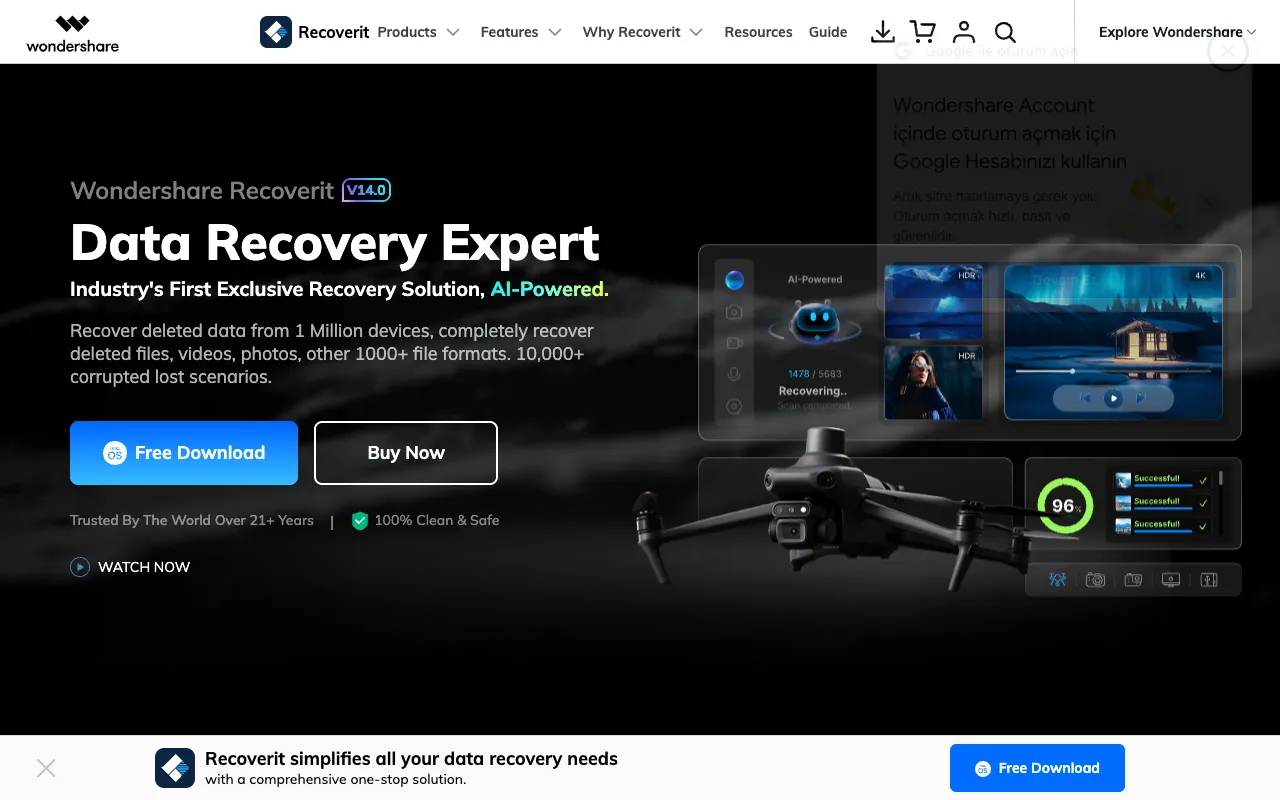 Screenshot of Recoverit