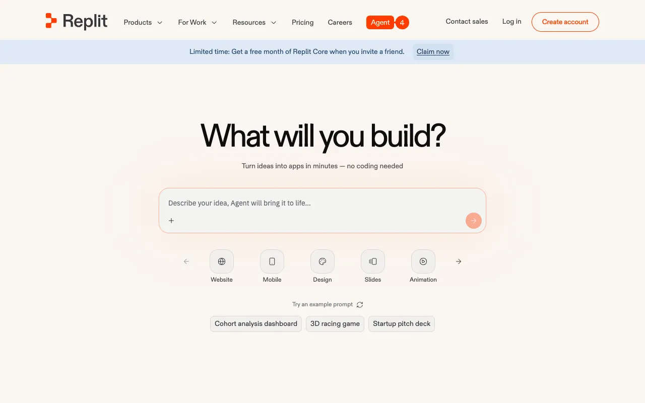 Screenshot of Replit