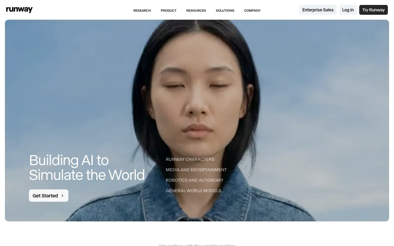 Screenshot of Runway