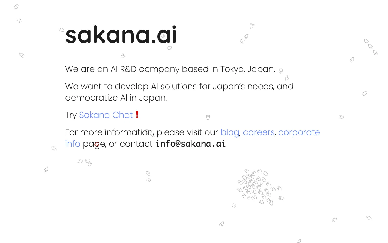 Screenshot of Sakana AI
