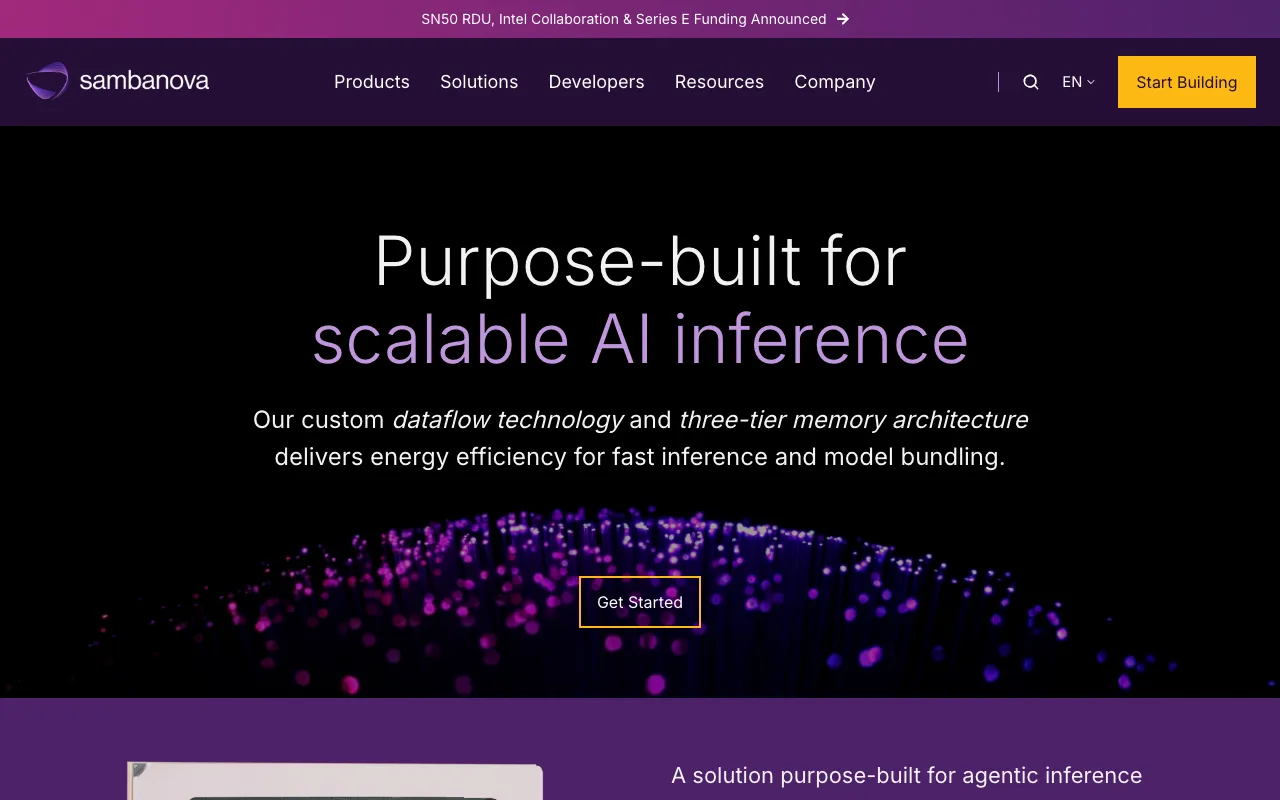 Screenshot of SambaNova