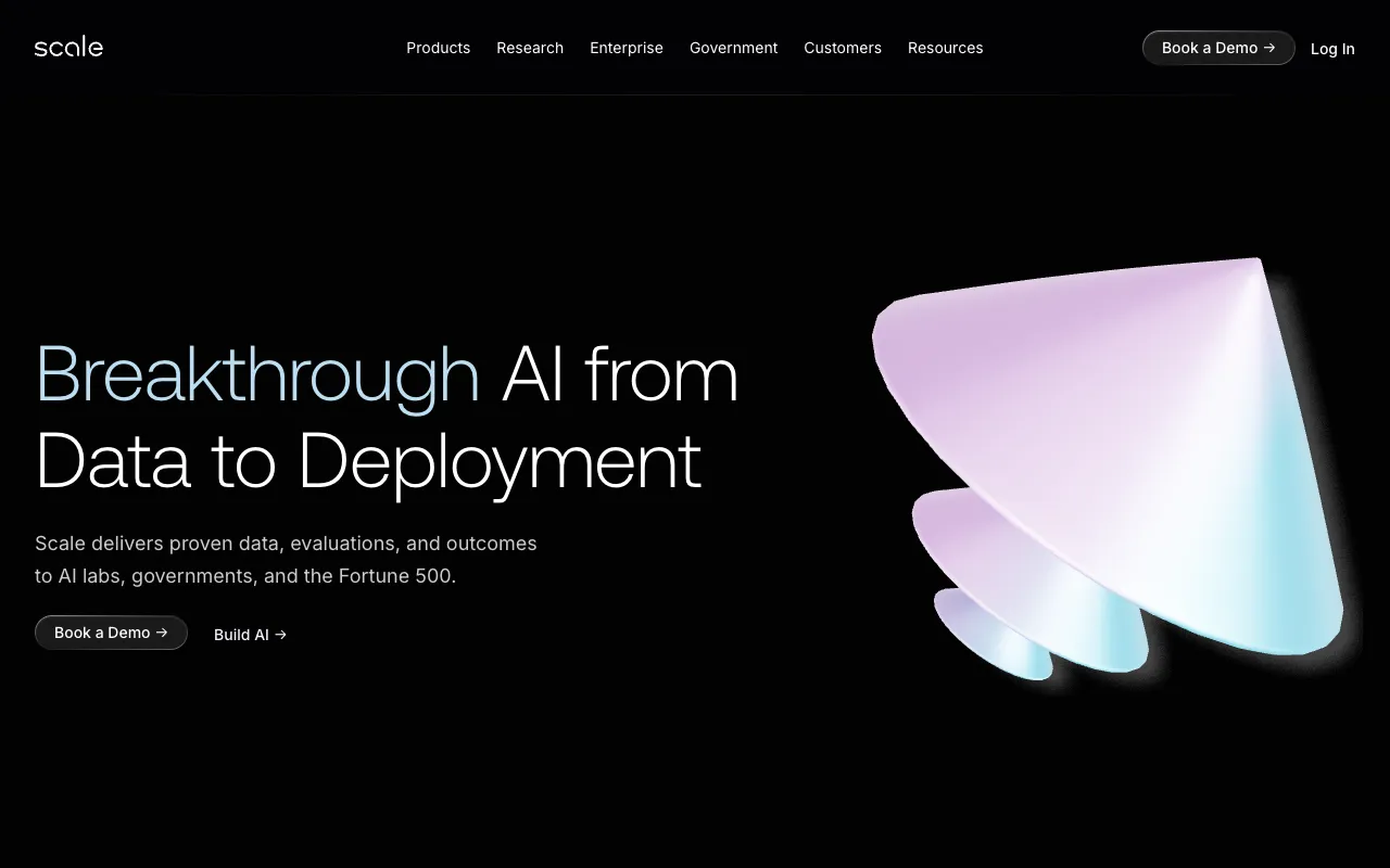 Screenshot of Scale AI