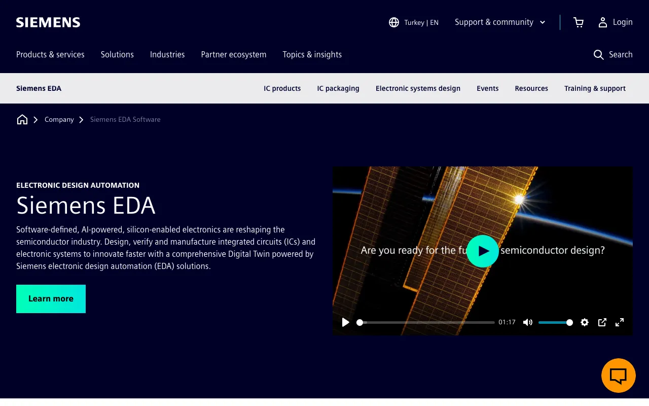Screenshot of Siemens EDA AI