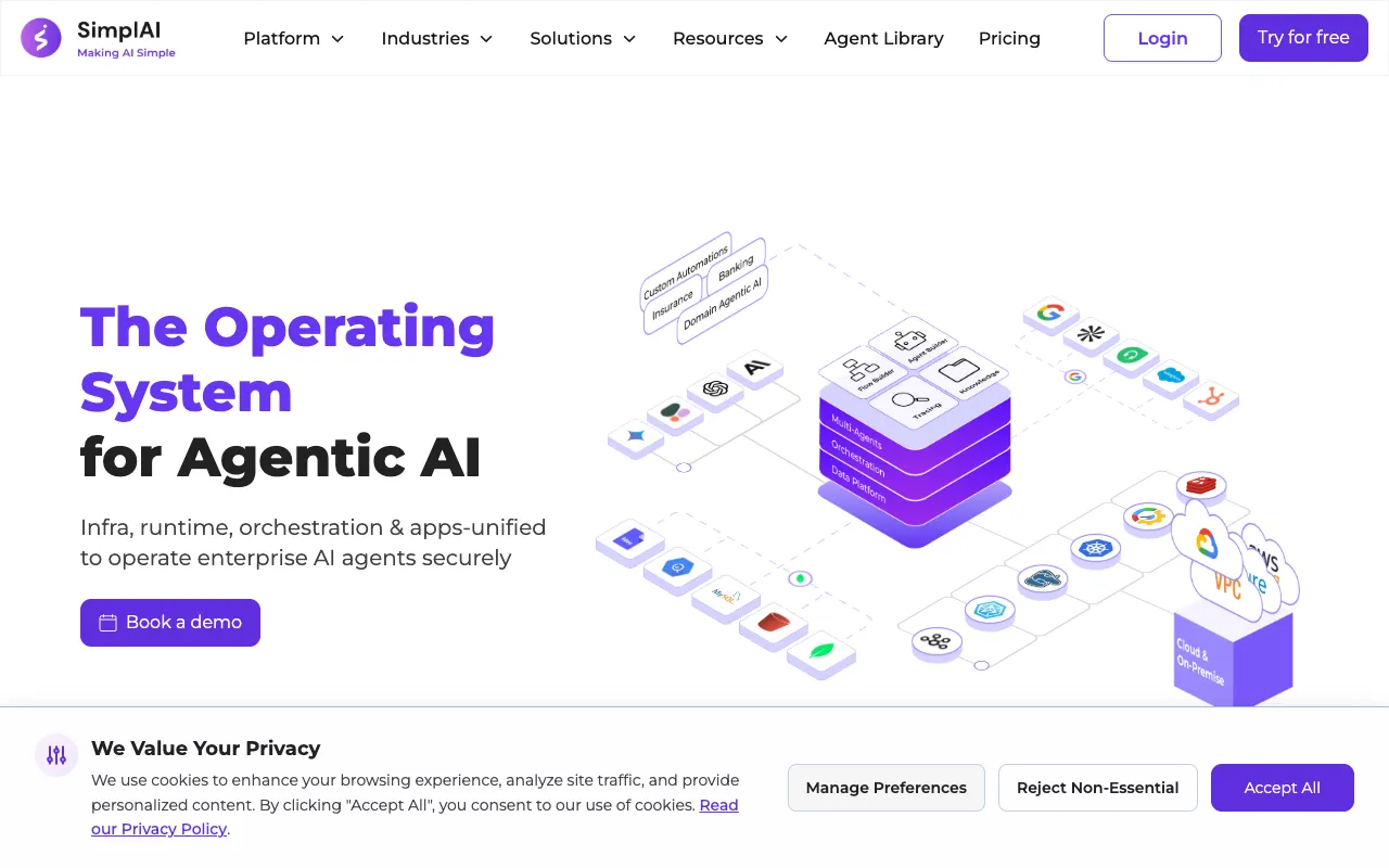 Screenshot of SimplAI