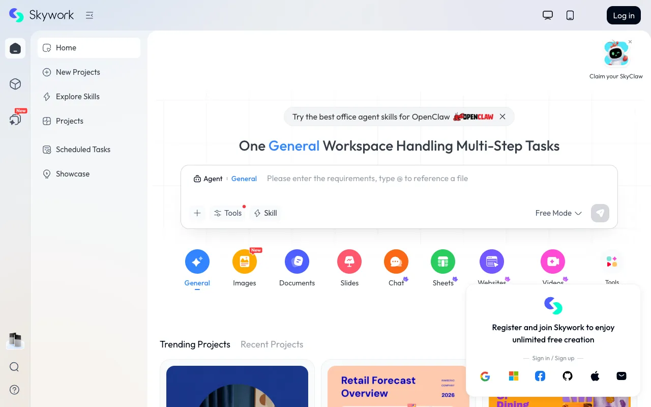 Screenshot of Skywork