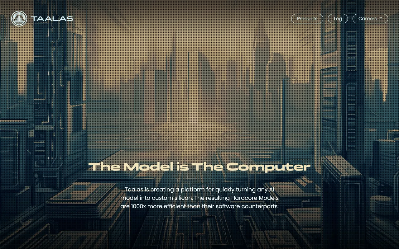 Screenshot of Taalas