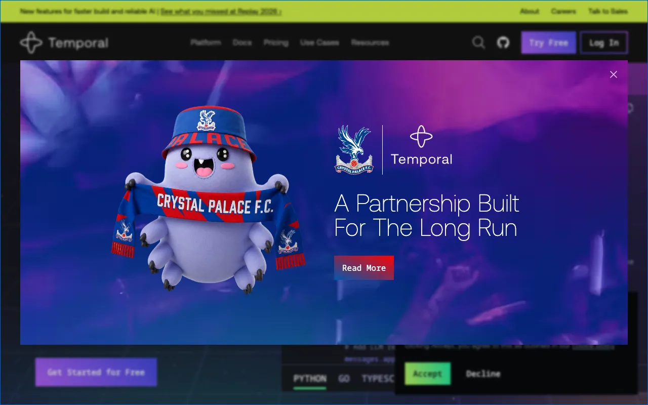 Screenshot of Temporal