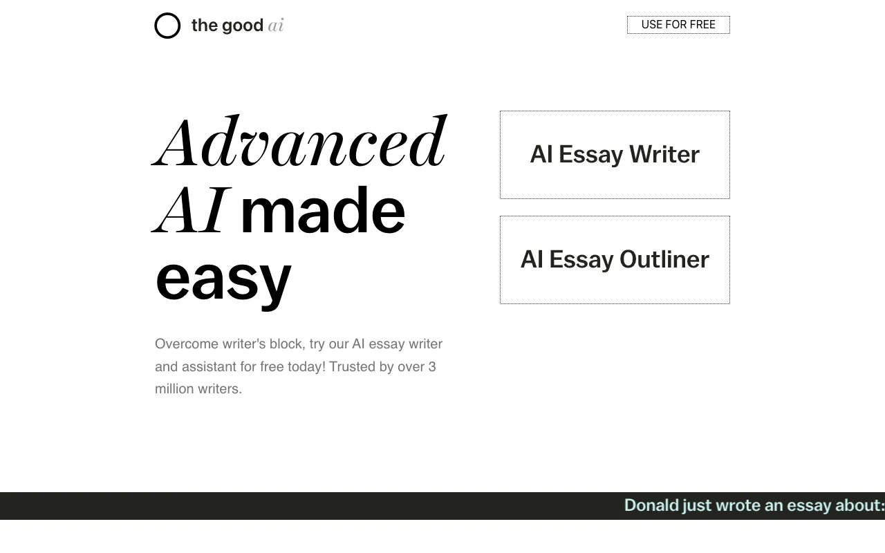 Screenshot of The Good AI