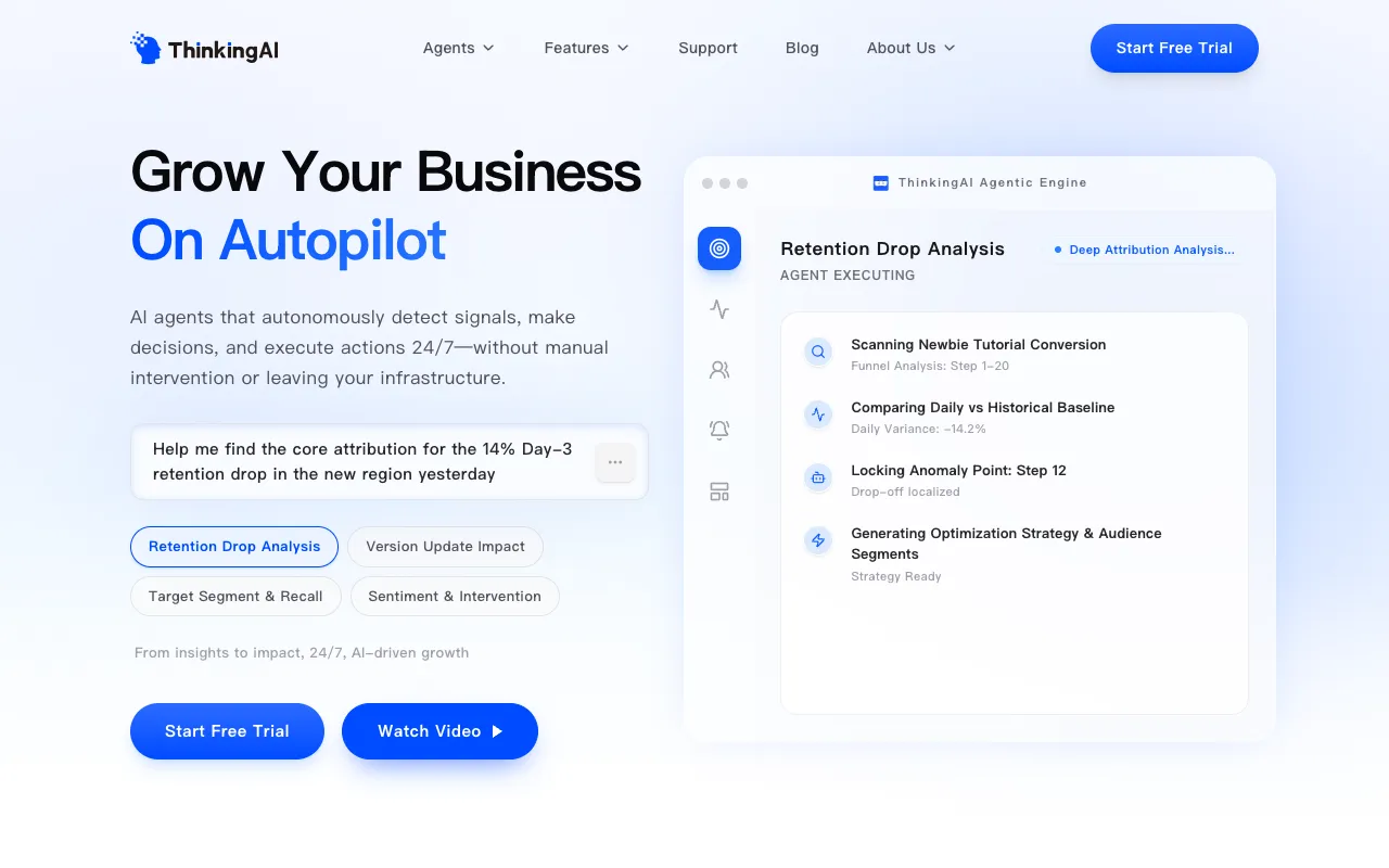 Screenshot of ThinkingAI