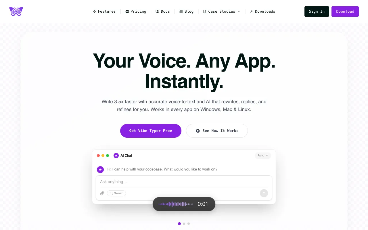 Screenshot of Vibe Typer