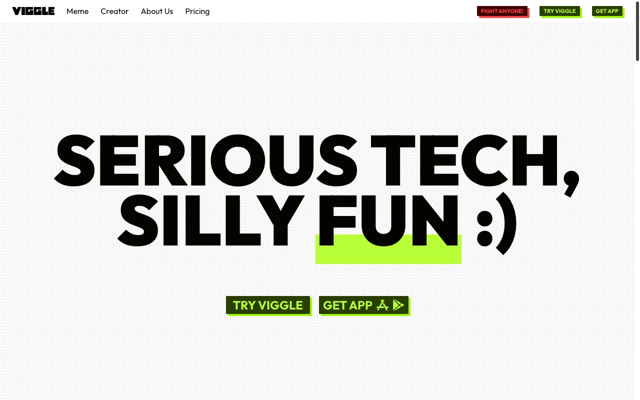 Screenshot of Viggle AI