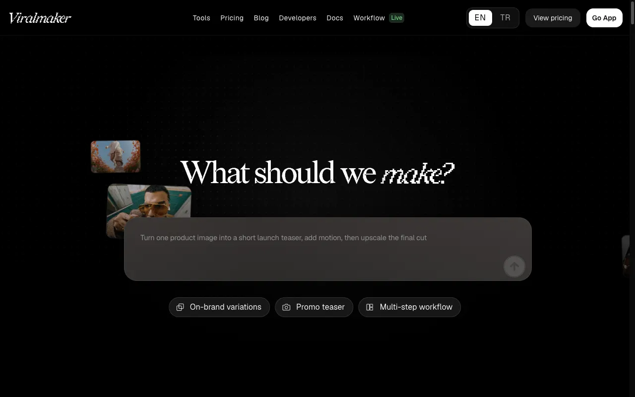 Screenshot of VIRALMAKER