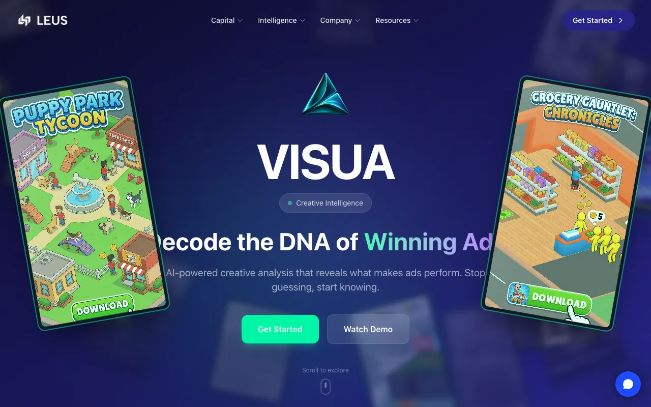 Screenshot of VISUA (by Leus Capital)