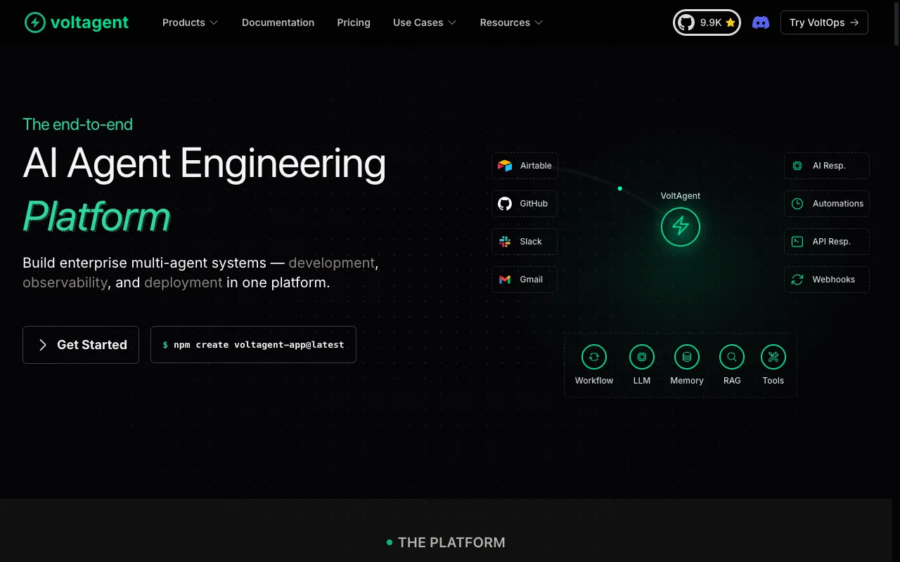 Screenshot of VoltAgent