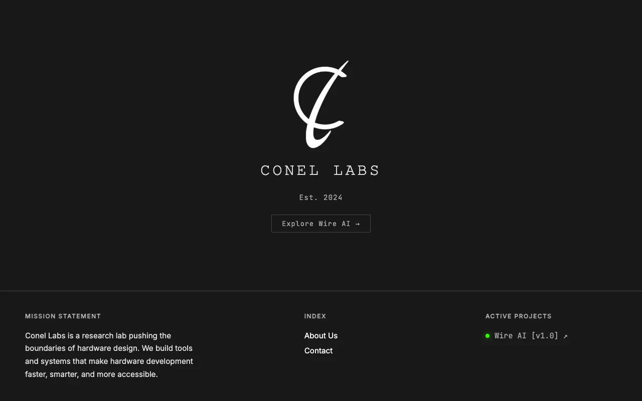 Screenshot of Wire.ai