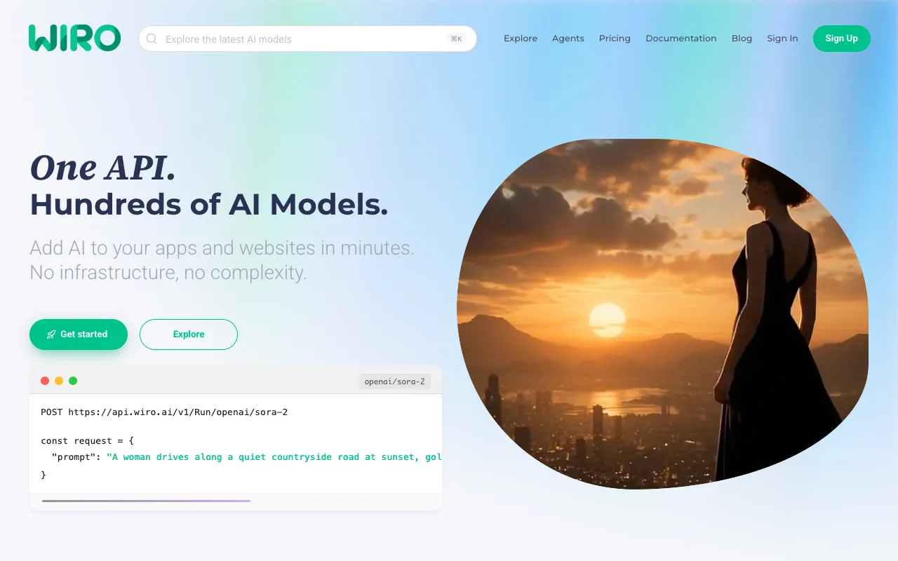Screenshot of Wiro AI