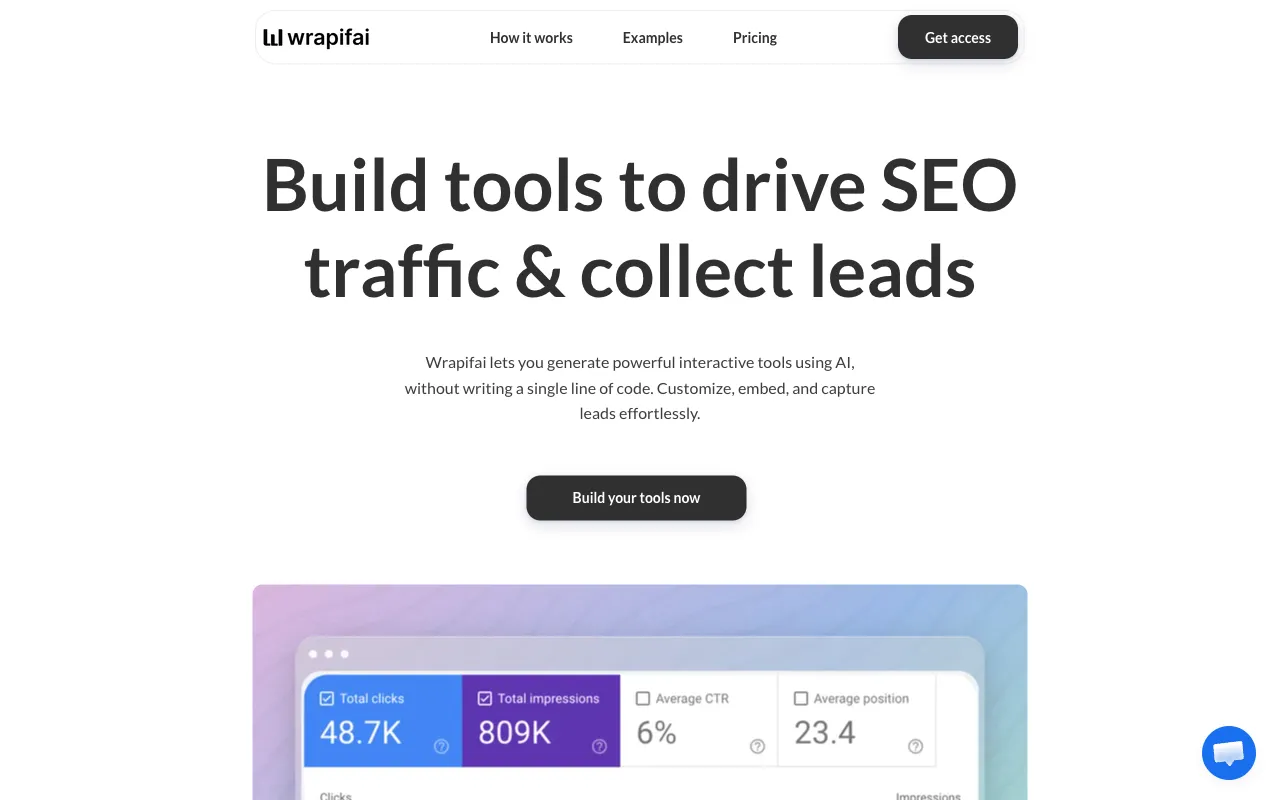 Screenshot of Wrapifai