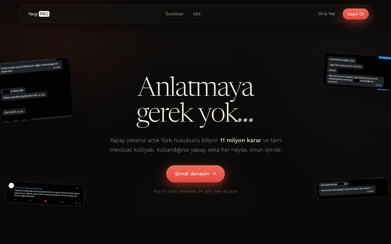 Screenshot of Yargı PRO