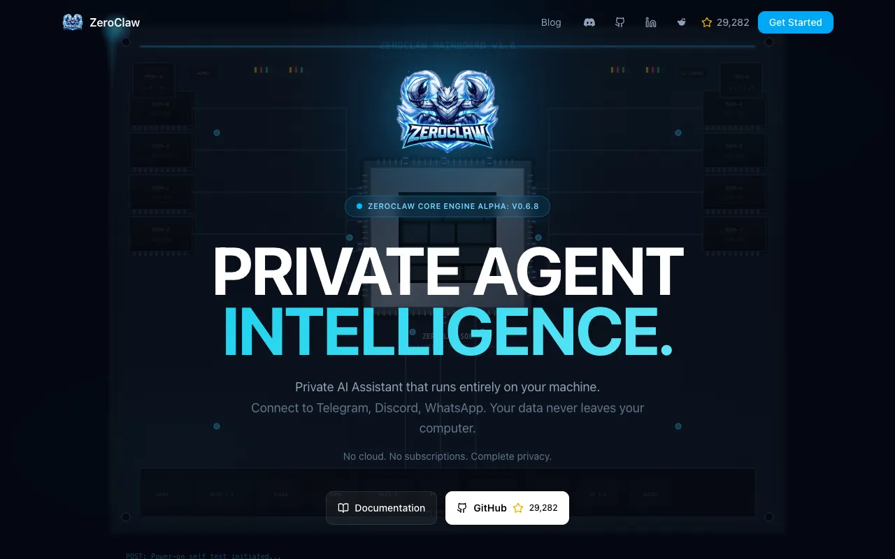 Screenshot of ZeroClaw